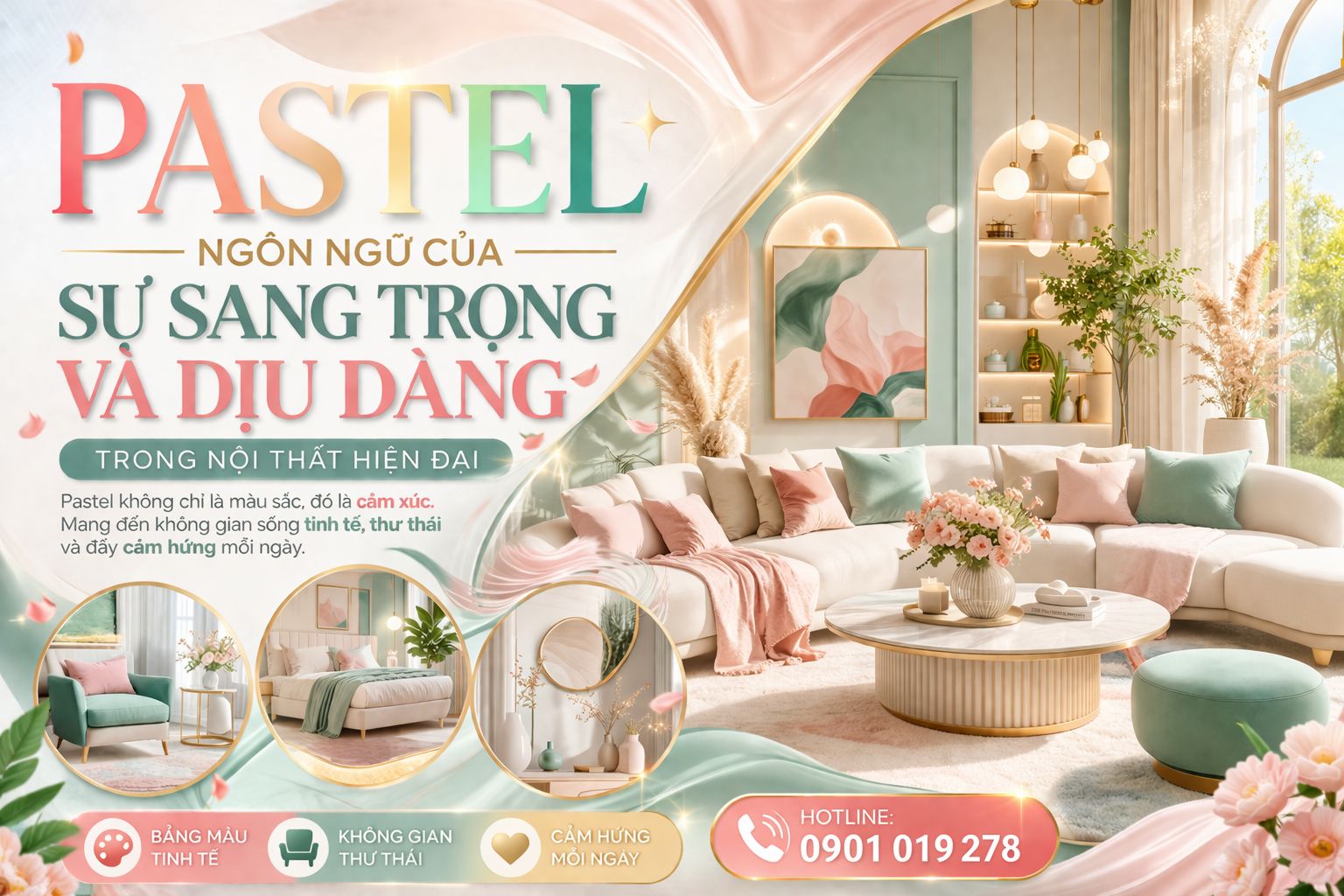 giấy dán tường pastel - PASTEL - NGÔN NGỮ CỦA SỰ SANG TRỌNG VÀ DỊU DÀNG TRONG NỘI THẤT HIỆN ĐẠI