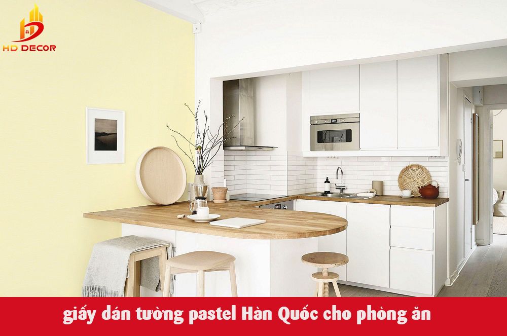 giấy dán tường pastel hàn quốc cho phòng ăn