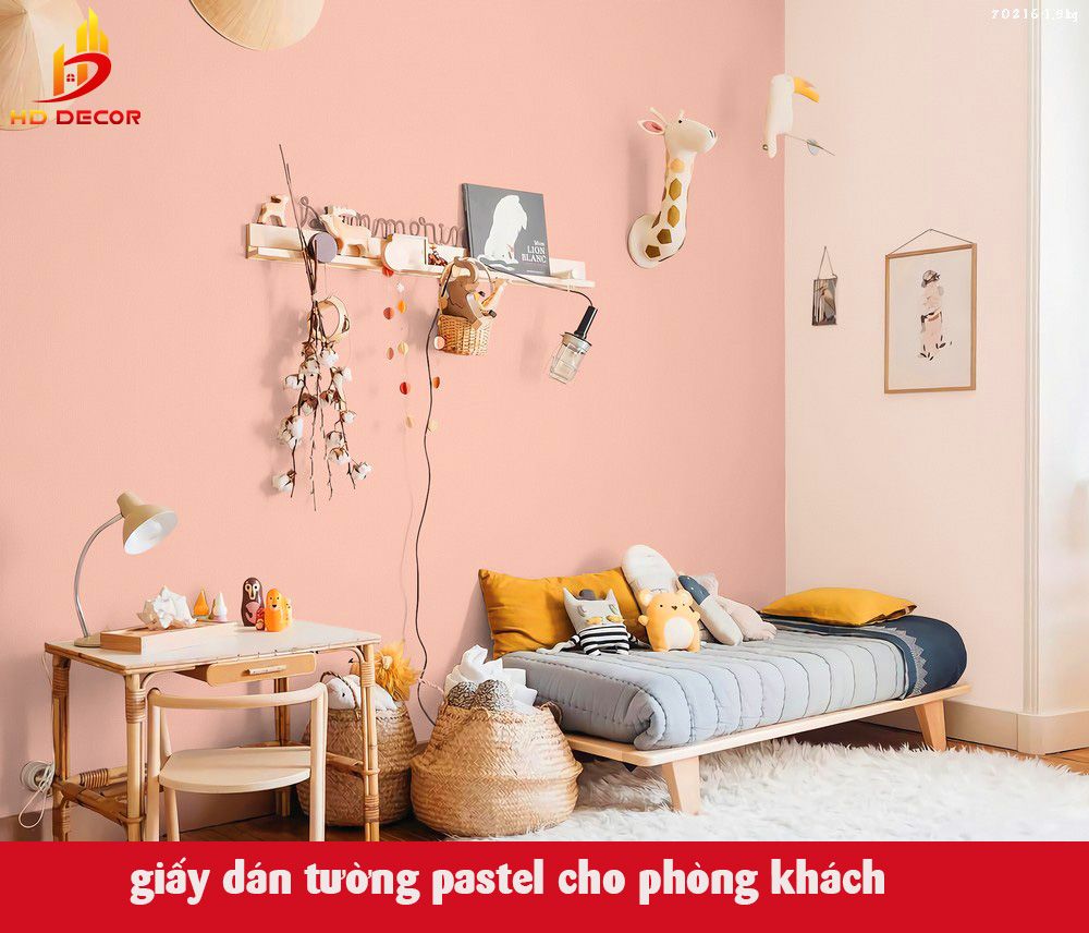 giấy dán tường pastel hàn quốc cho phòng khách