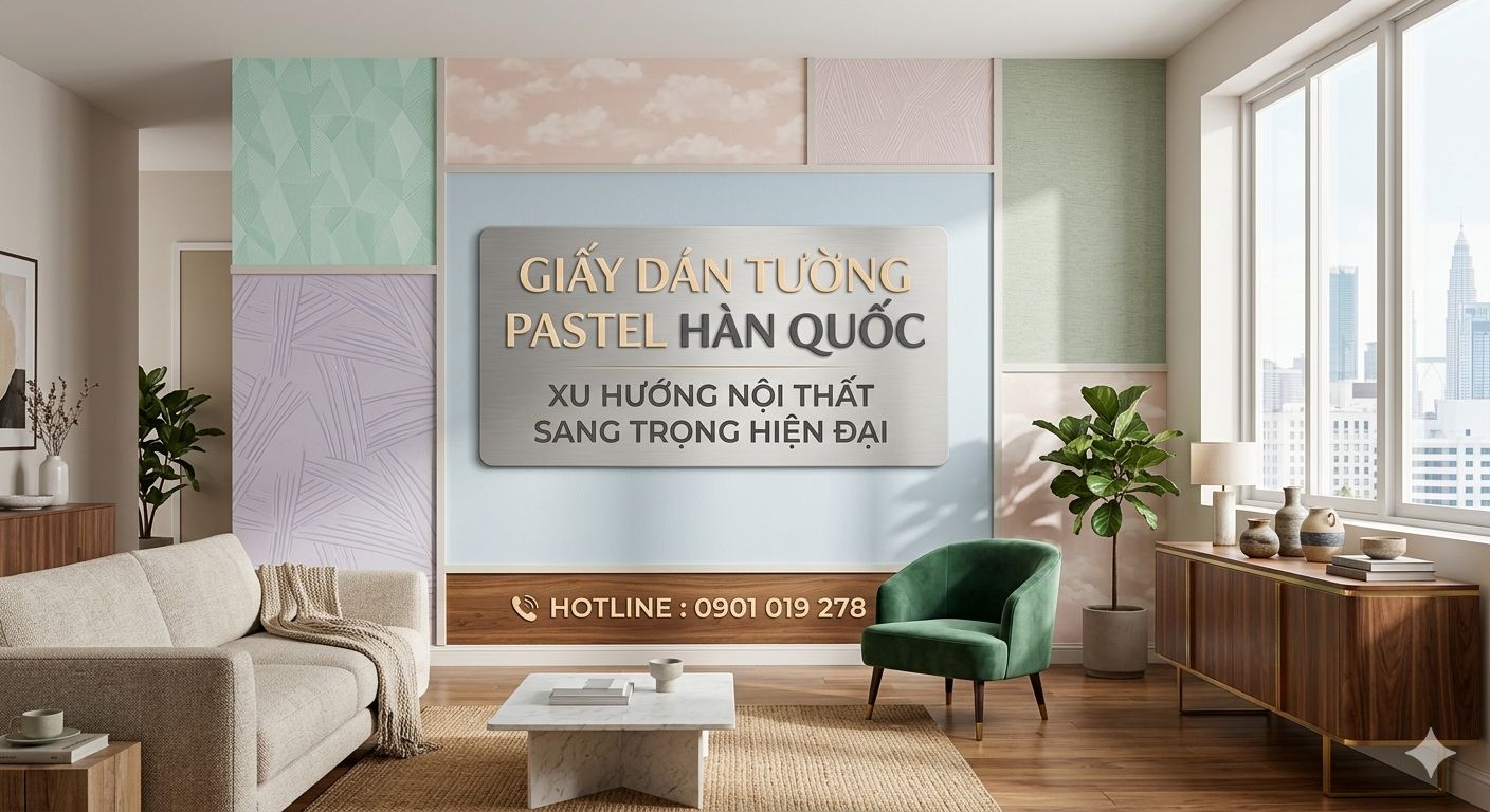 giấy dán tường pastel hàn quốc