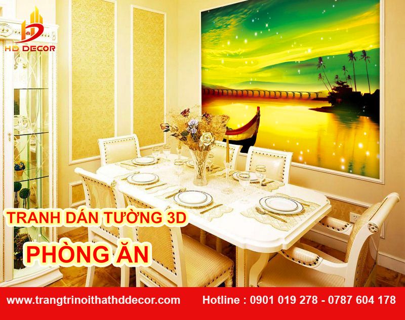giấy dán tường phòng ăn 