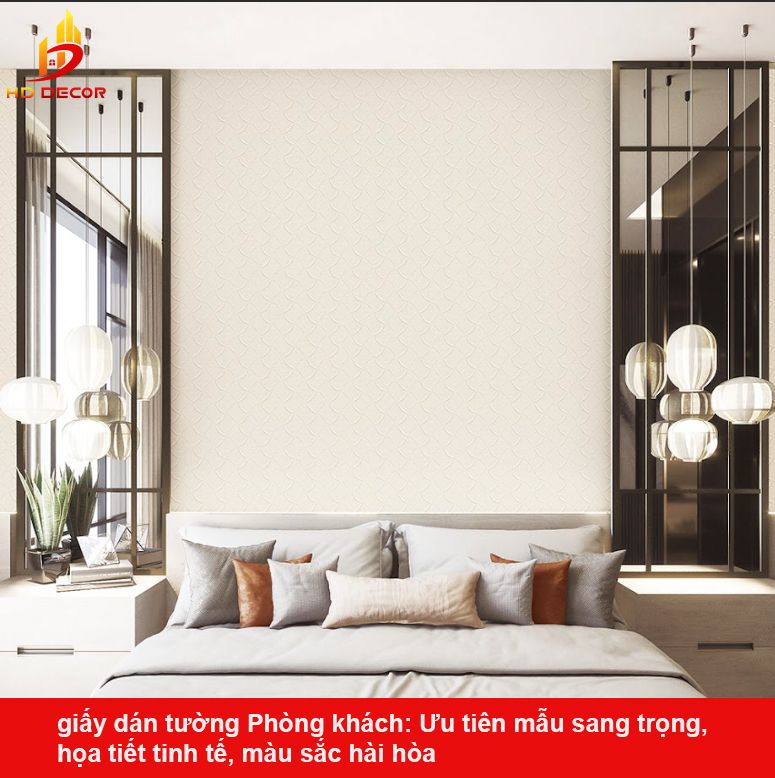 giấy dán tường phòng khách