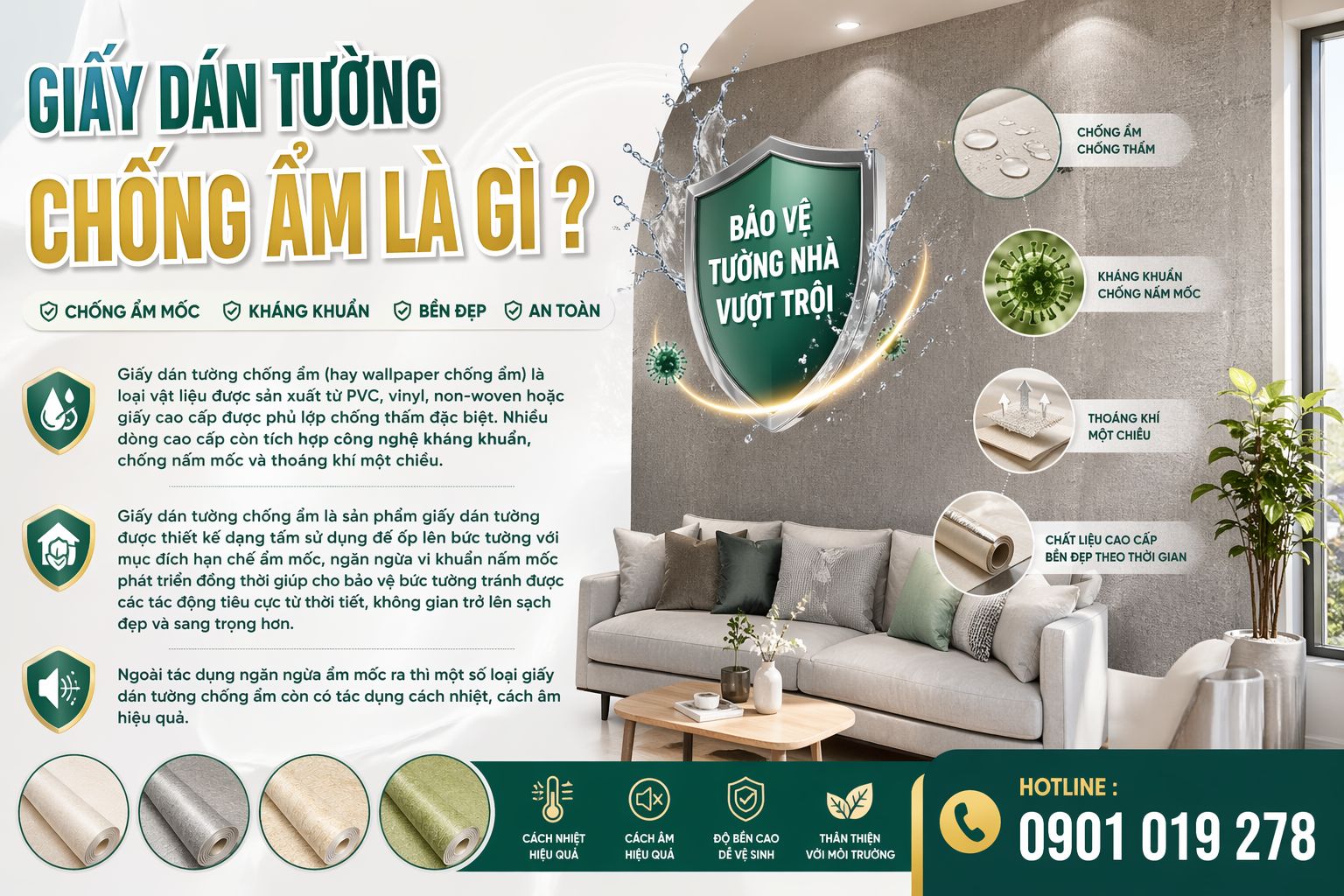 giấy dán tường chống ẩm là gì ?