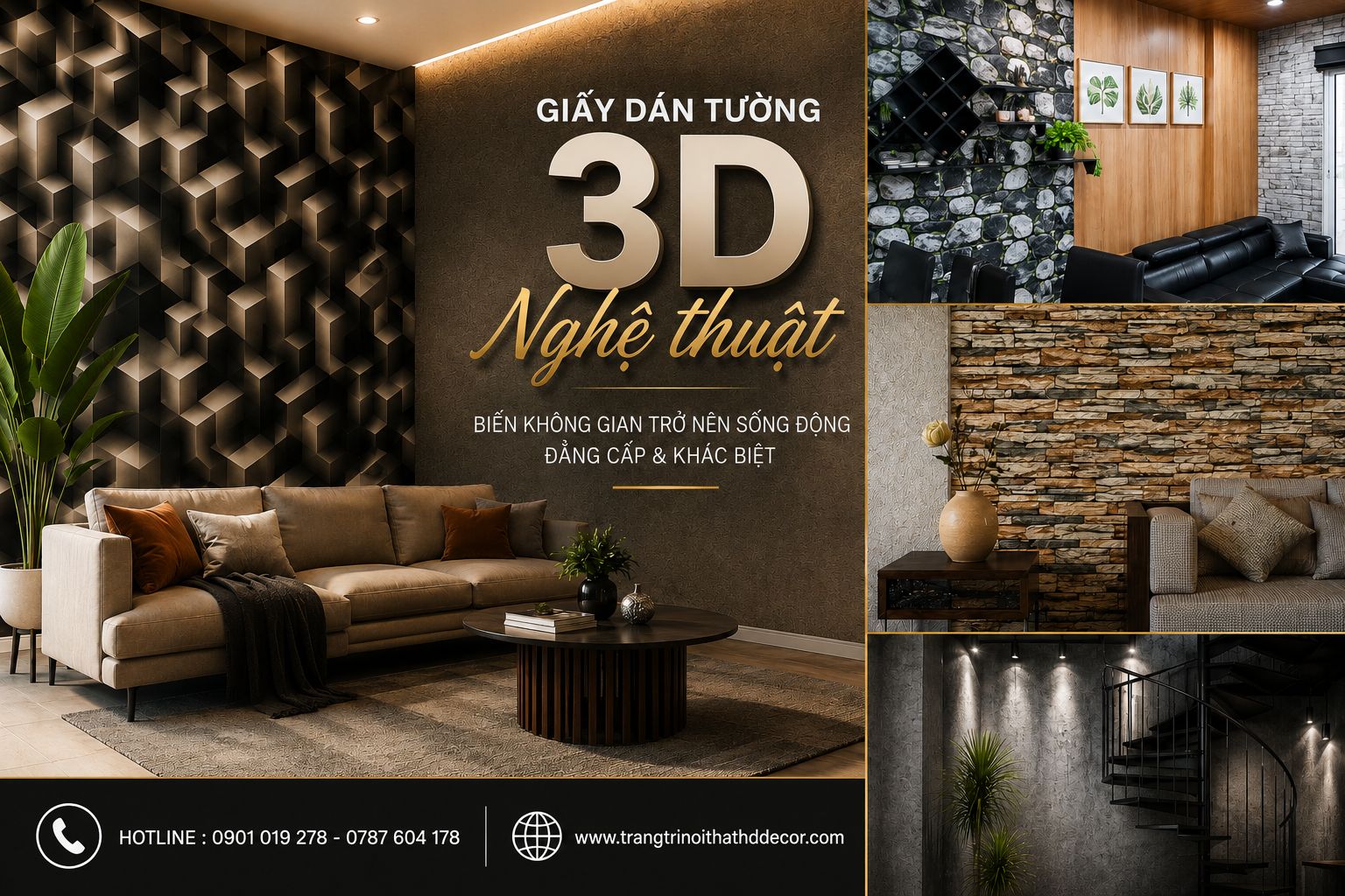 giấy dán tường 3D nghe thuat