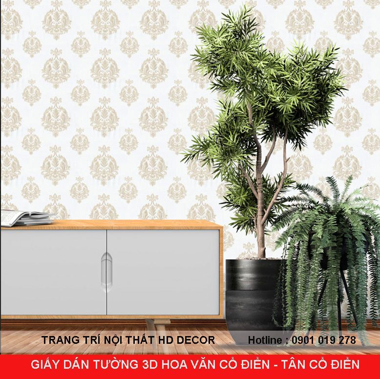 giấy dán tường 3D cổ điển - tân cổ điển 