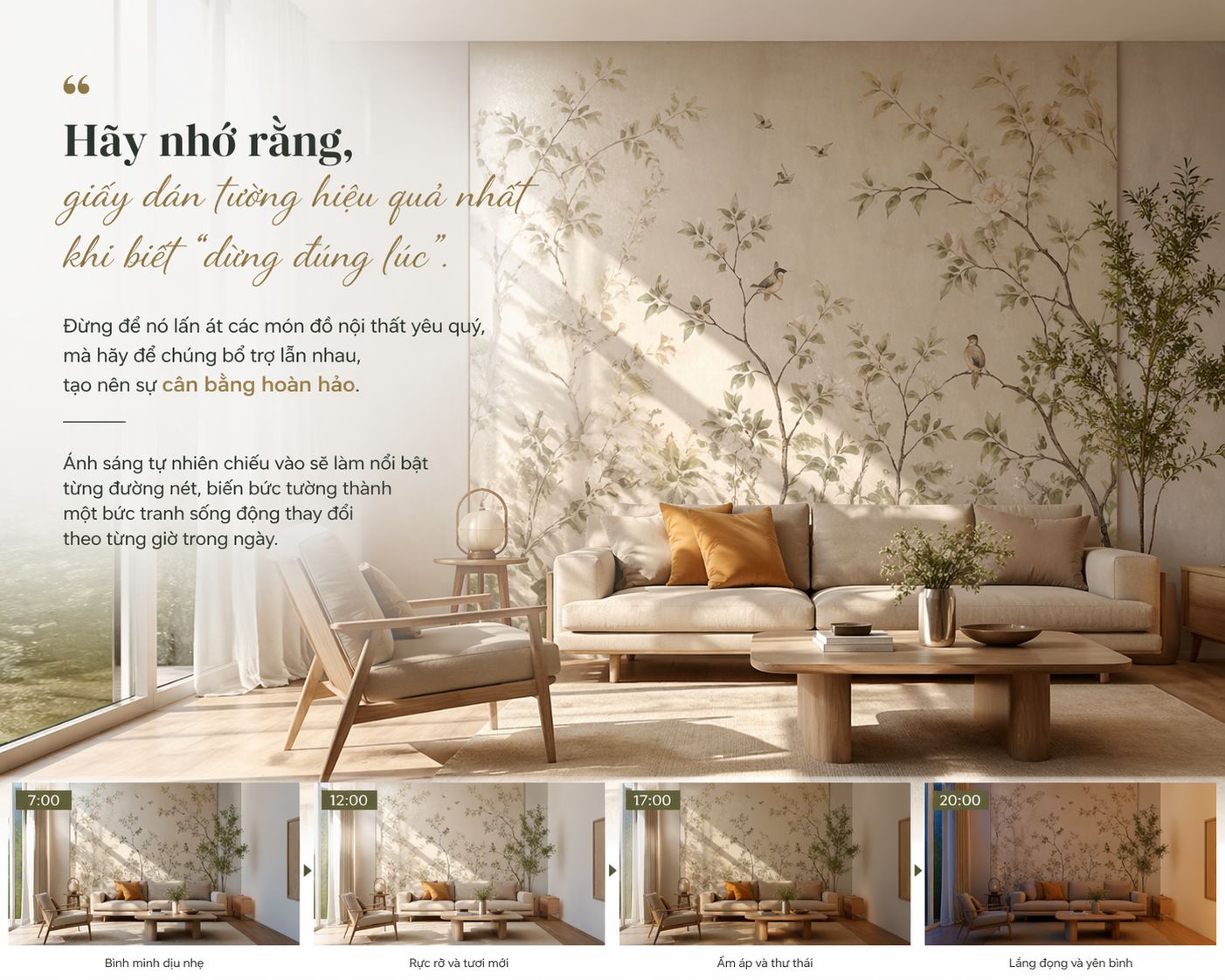 giấy dán tường đẹp cho phòng khách 