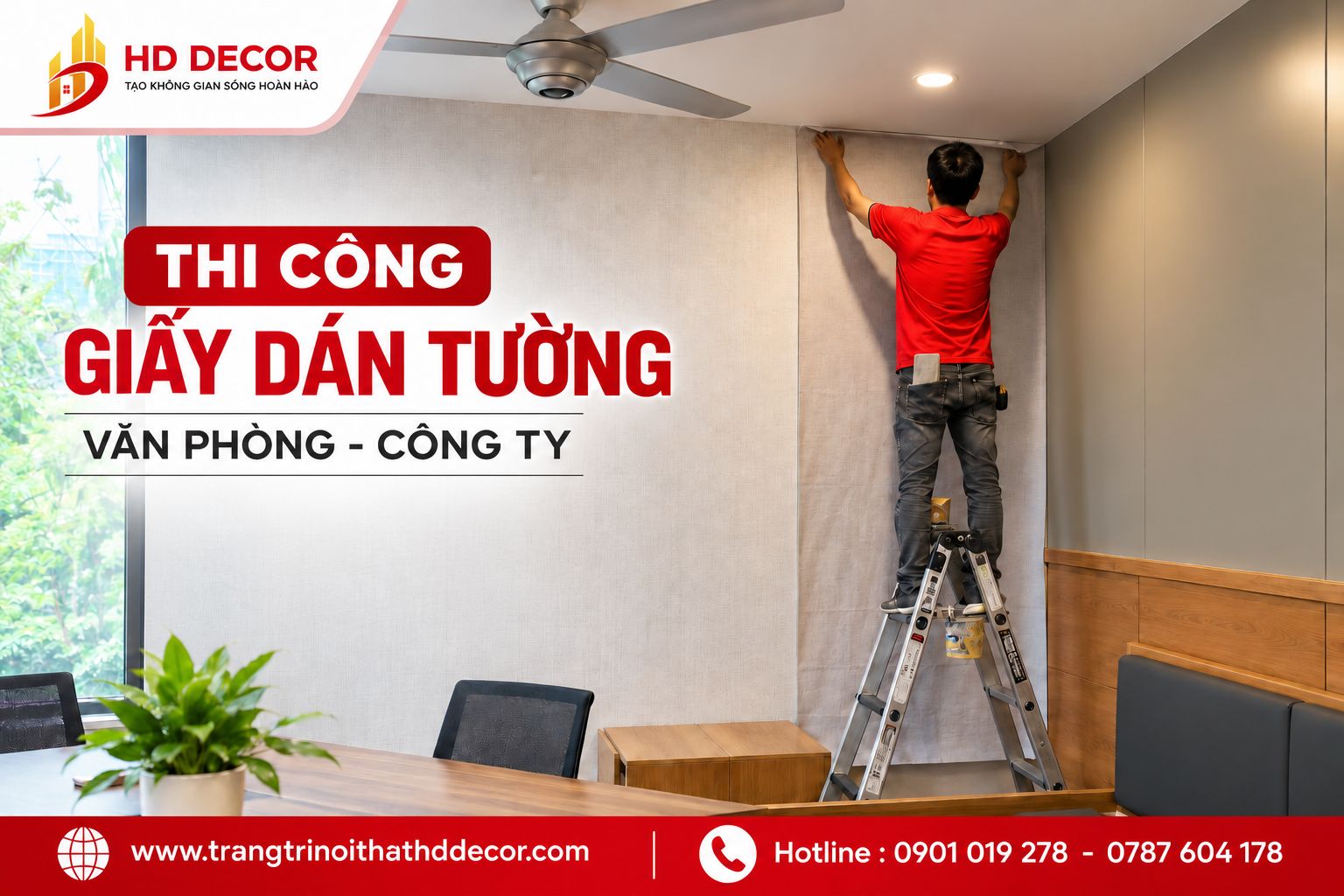 giấy dán tường cho văn phòng công ty