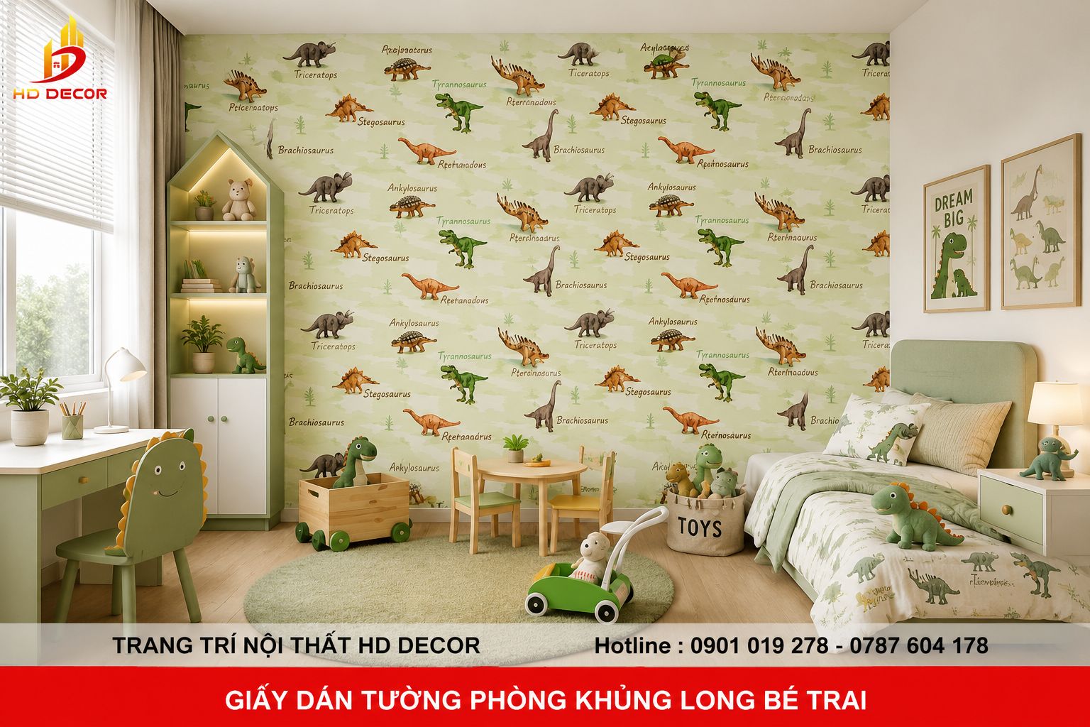 giấy dán tường phòng ngủ trẻ em 