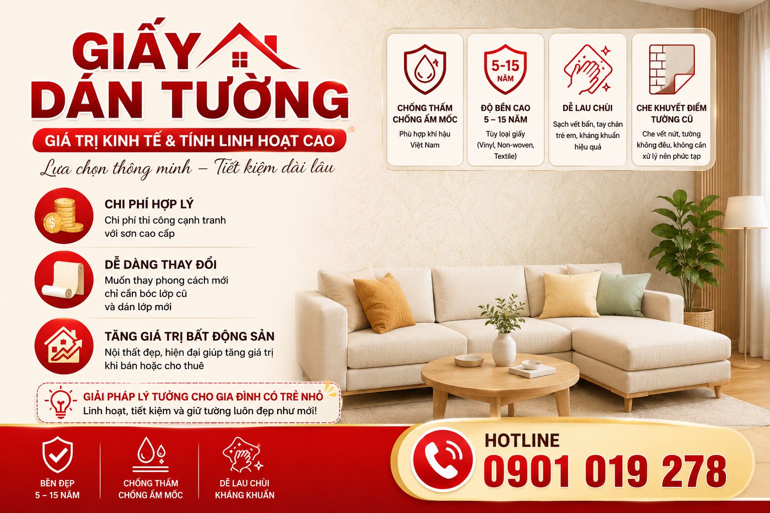 giấy dán tường giá rẻ tại tp.hcm