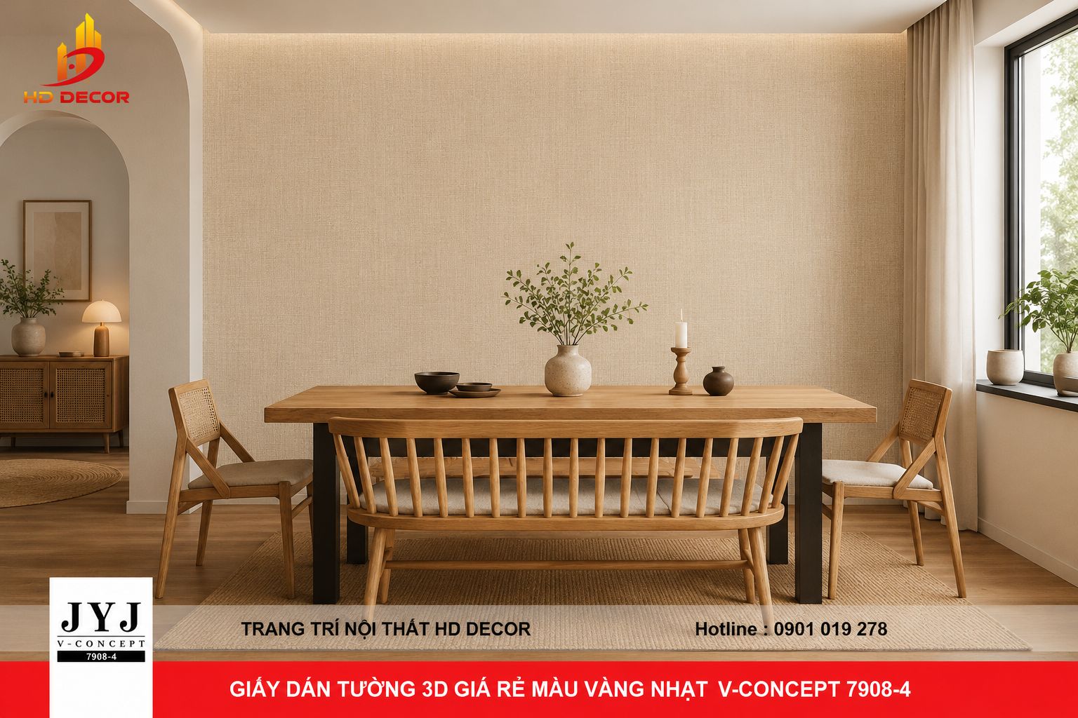 giấy dán tường mẫu trơn phòng khách 