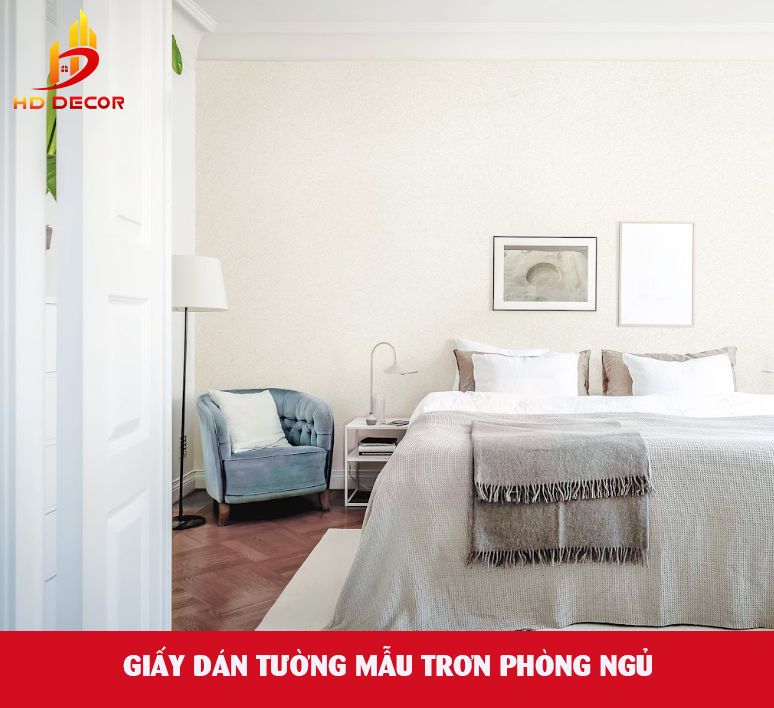 giấy dán tường mẫu trơn phòng ngủ