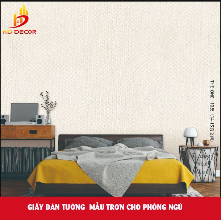 giấy dán tường mẫu trơn phòng ngủ 