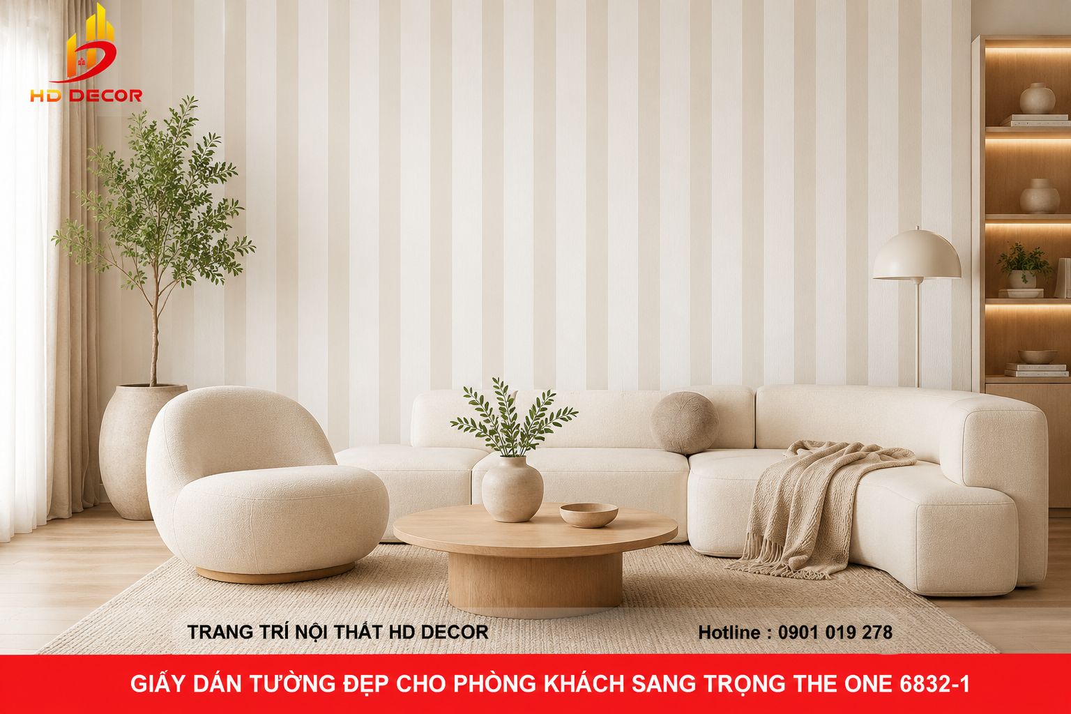 giấy dán tường giá rẻ phòng khách