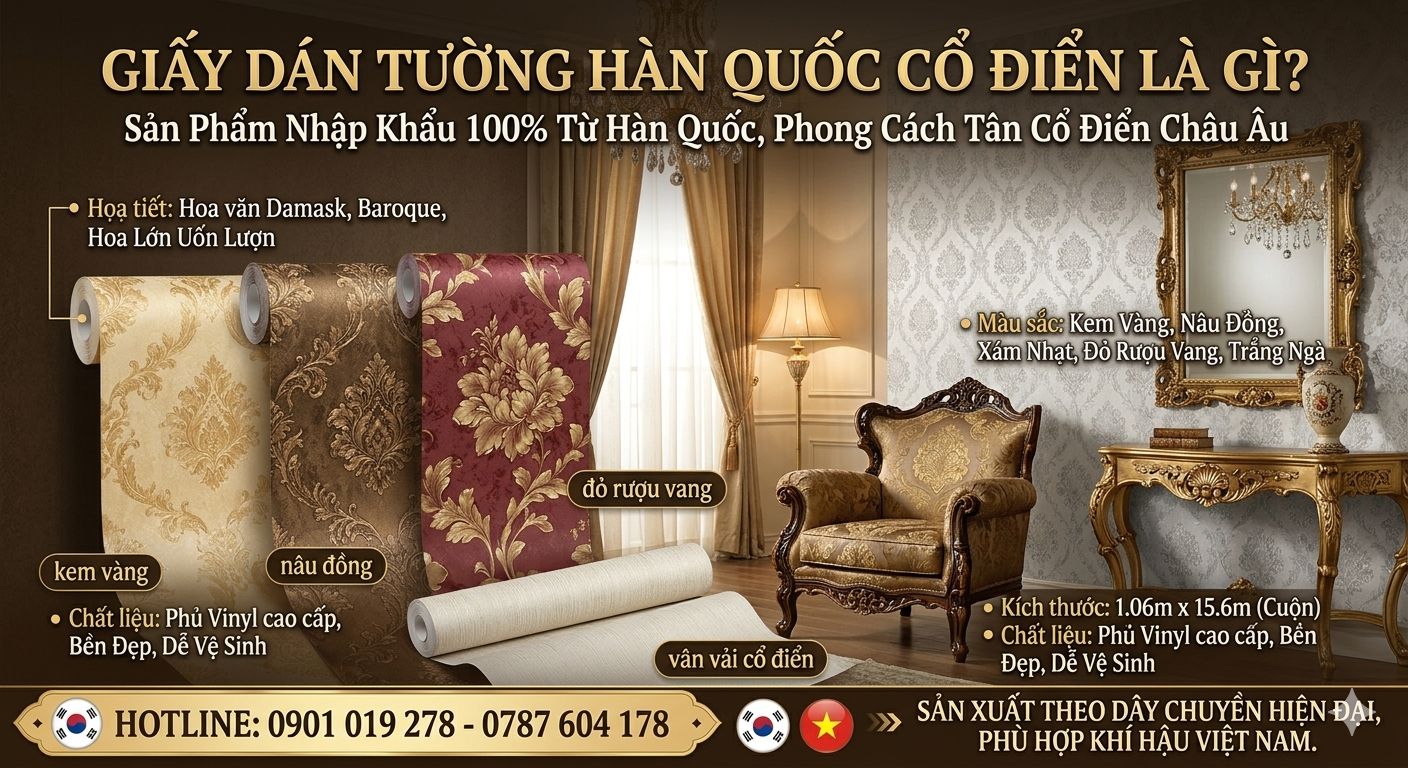 giấy dán tường cổ điển hàn quốc là gì