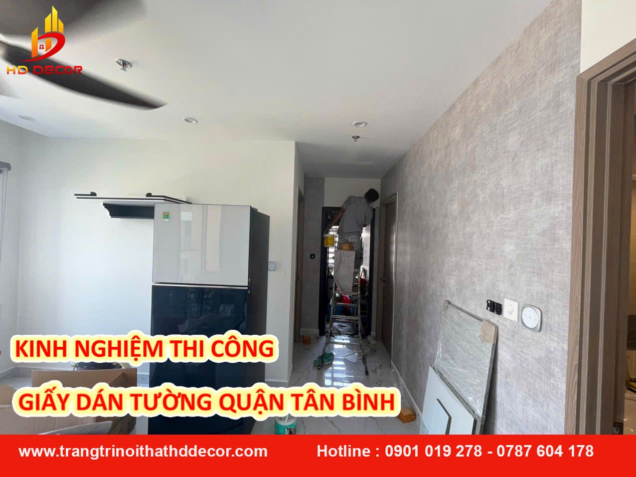 kinh nghiệm thi công giấy dán tường quận tân bình 