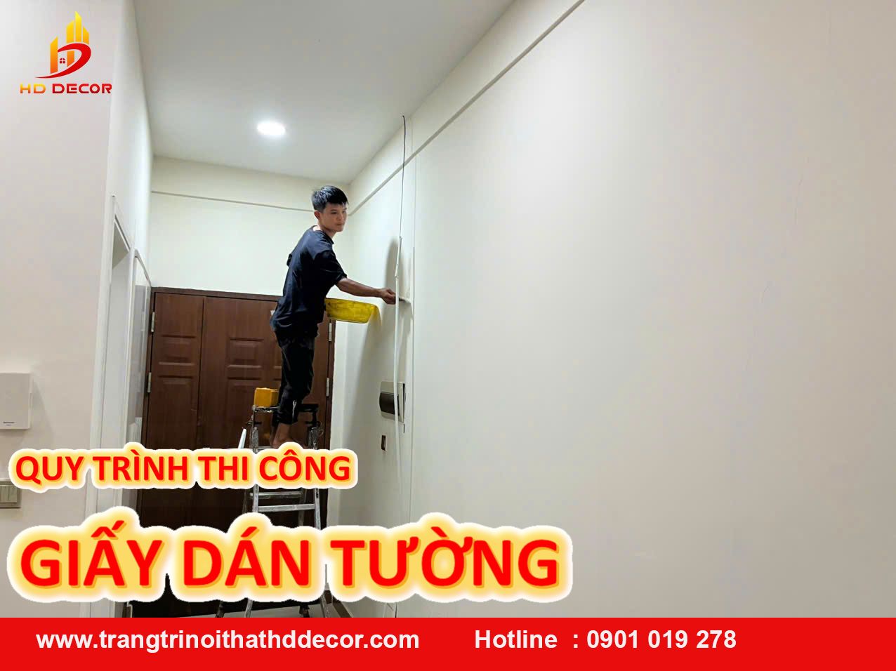 quy trình thi công giấy dán tường HÀN QUỐC 