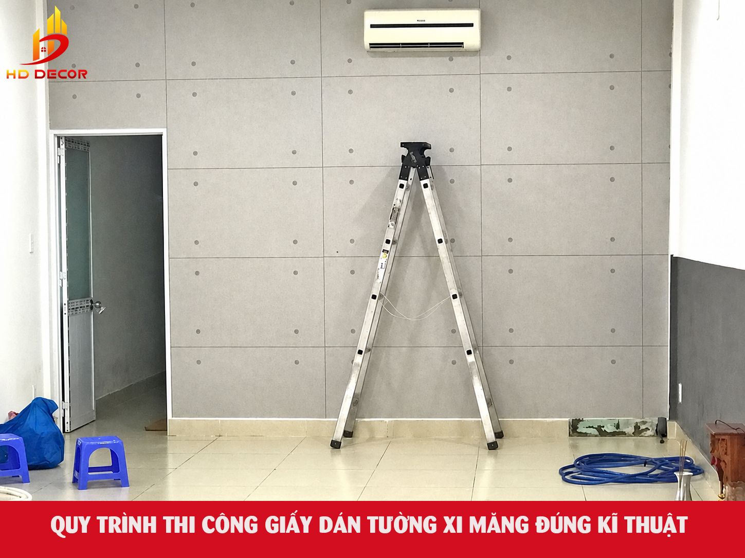 quy trình thi công giấy dán tường giá rẻ