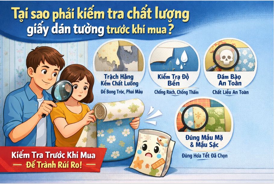 tại sao phải kiểm tra chất lượng giấy dán tường trước khi mua