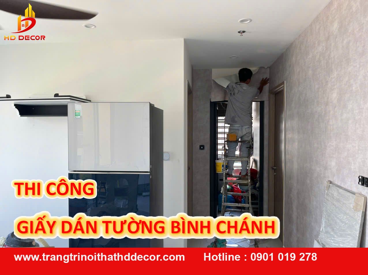 thi công giấy dán tường bình chánh 