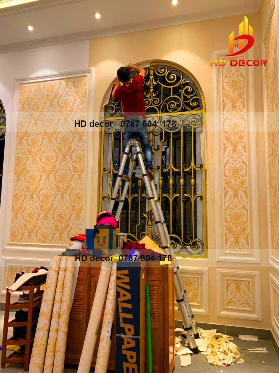 thi công giấy dán tường giá rẻ uy tín