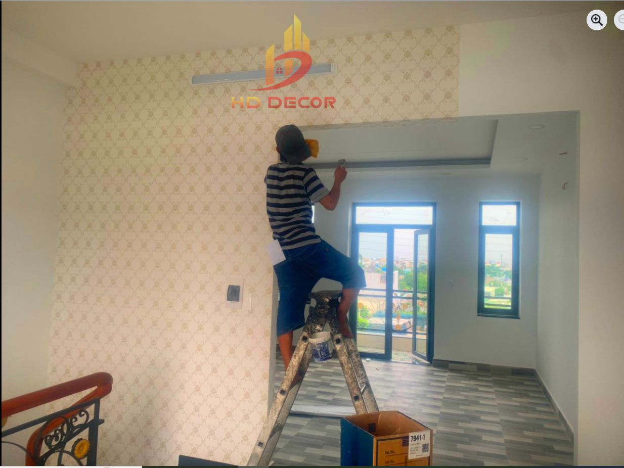 dịch vụ thi công giấy dán tường giá rẻ