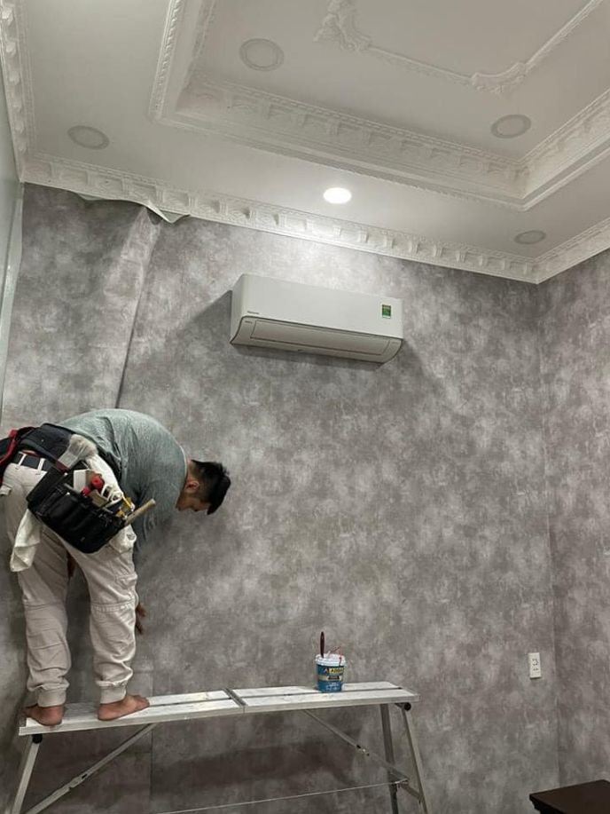 giấy dán tường giả bê tông giá rẻ 