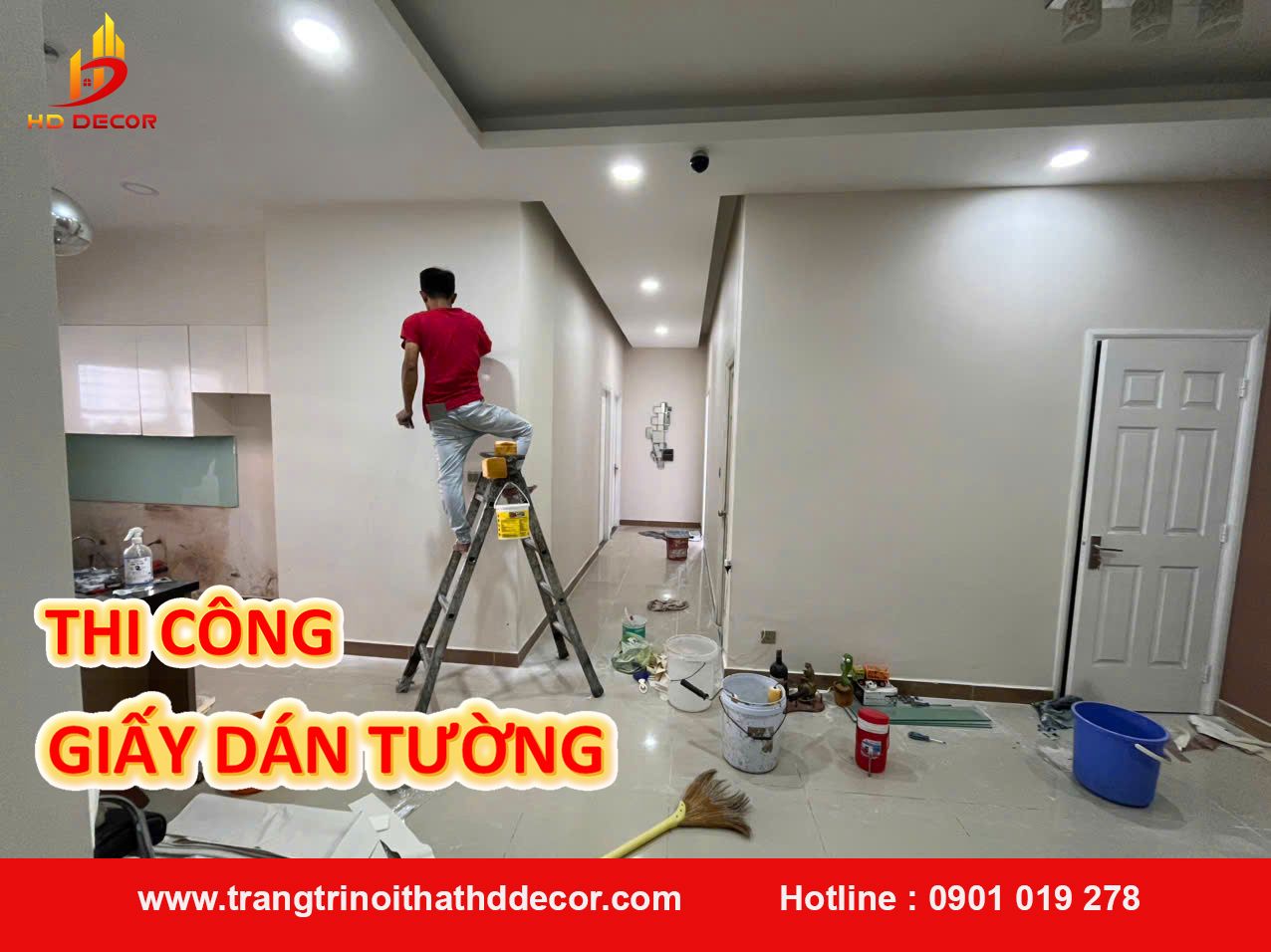 thi công giấy dán tường huyện bình chánh 