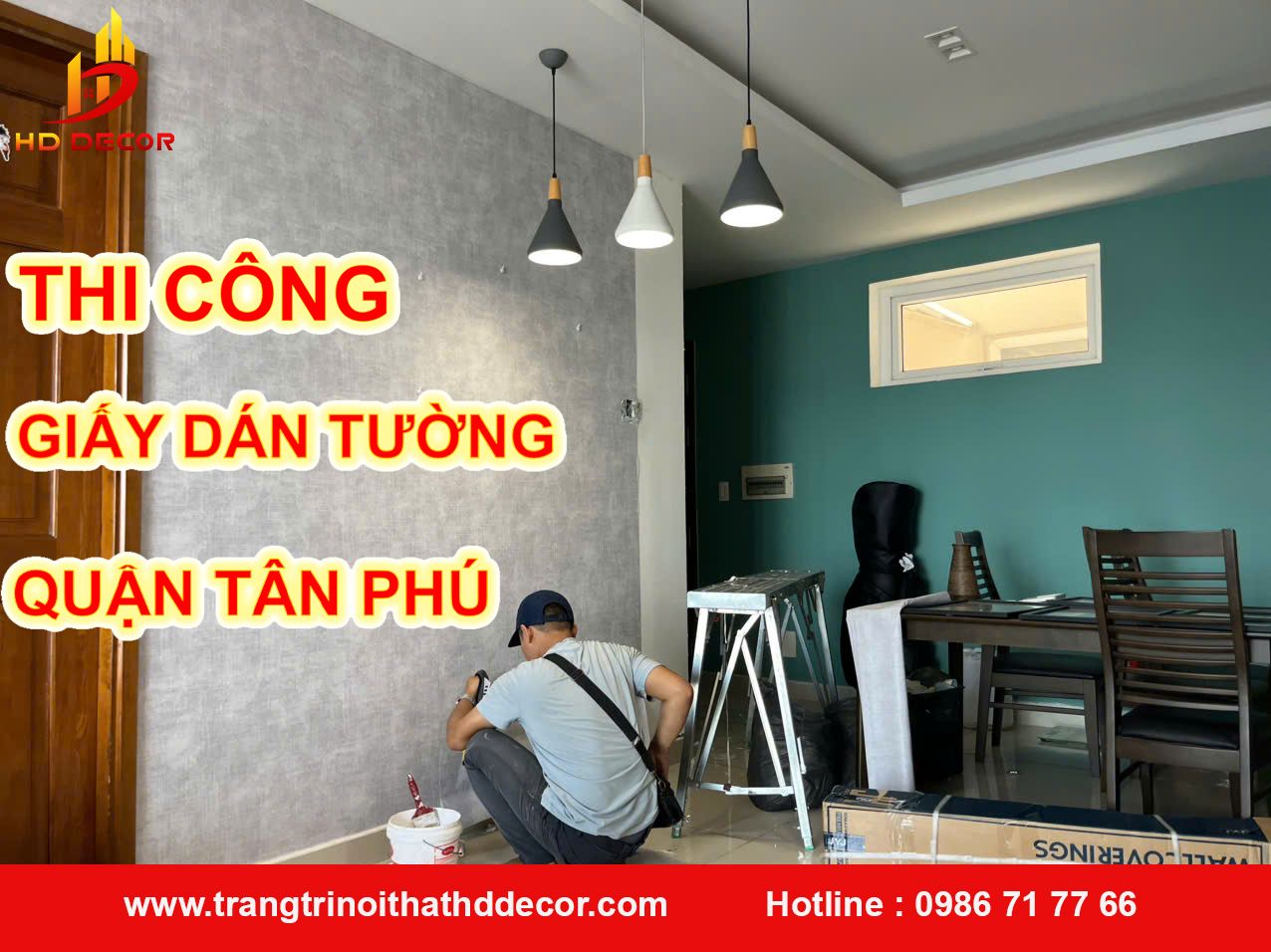 thi công giấy dán tường quận tân phú 