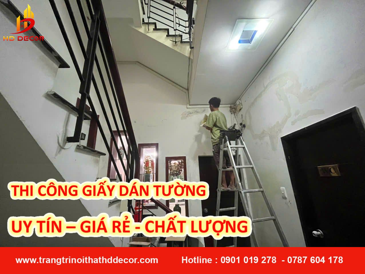 thi công giấy dán tường uy tín - chất lượng - giá rẻ 