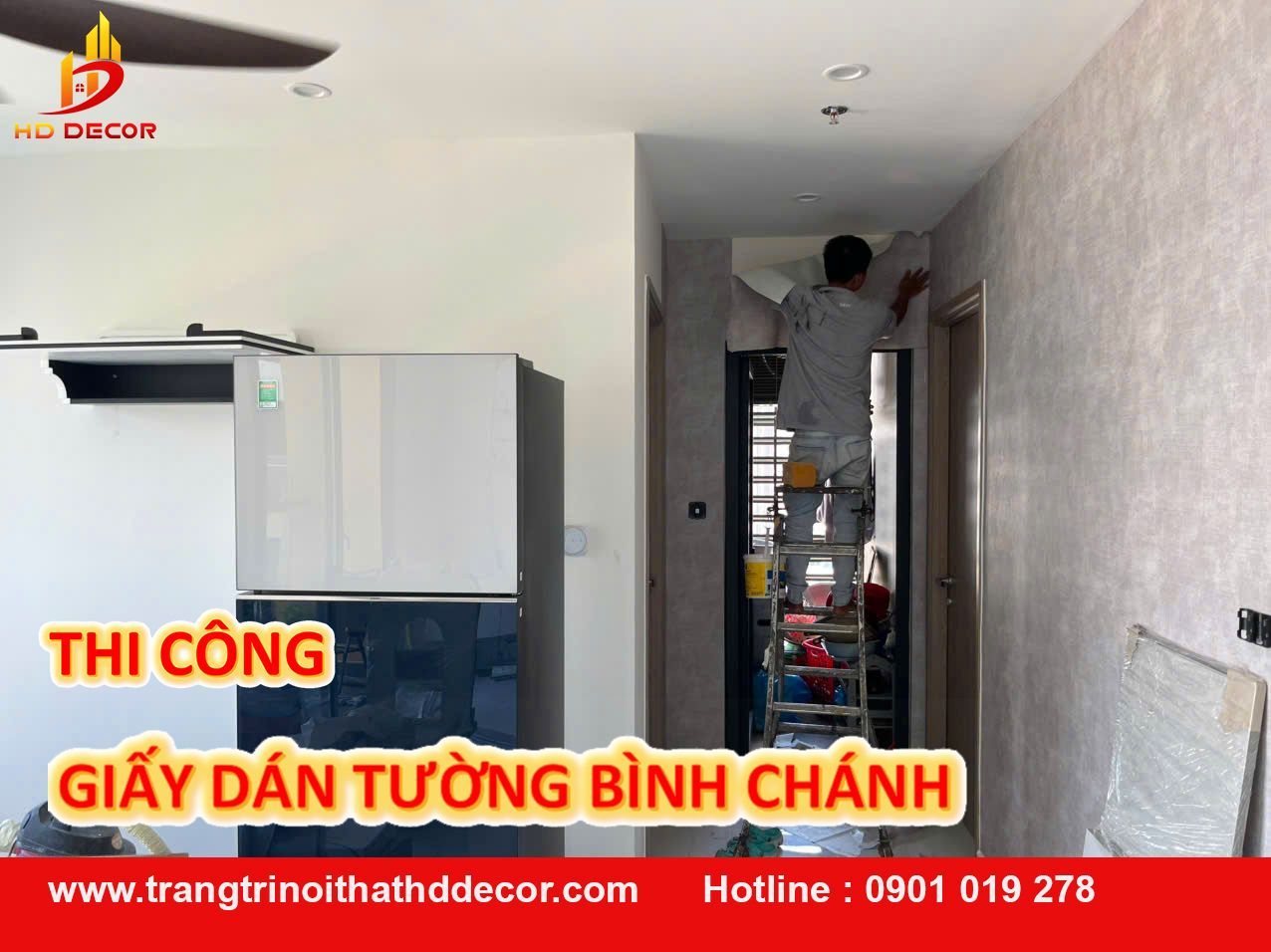 đơn vị thi công giấy dán tường giá rẻ 