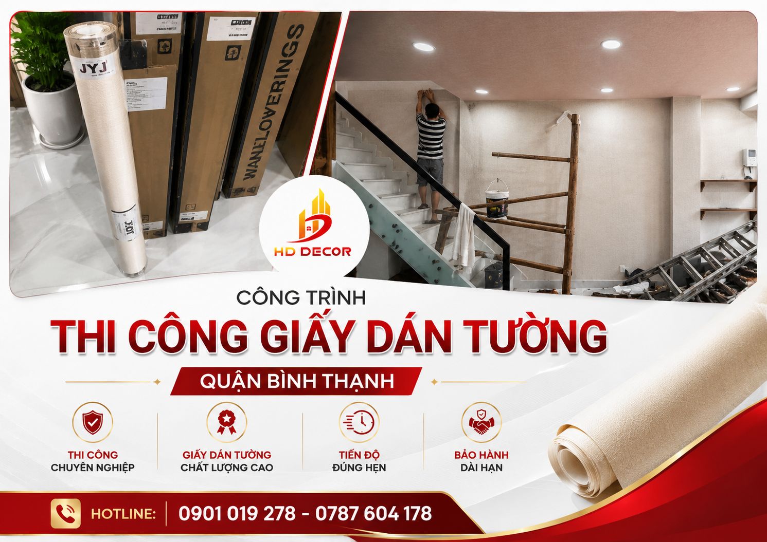 thi công giấy dán tường quận bình thạnh