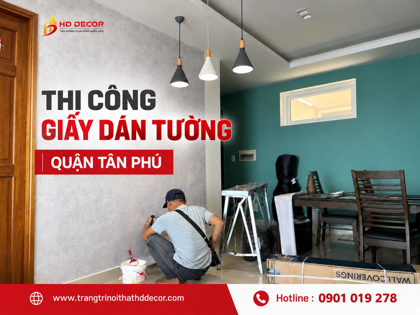 thi công giấy dán tường quận tân phú