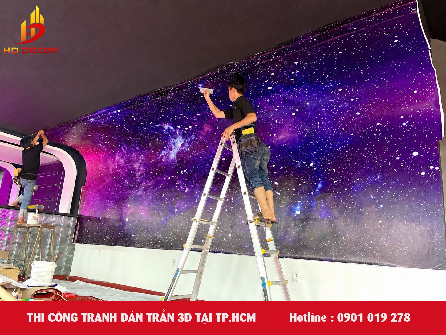 thi công tranh dán trần 3D tại tp.hcm