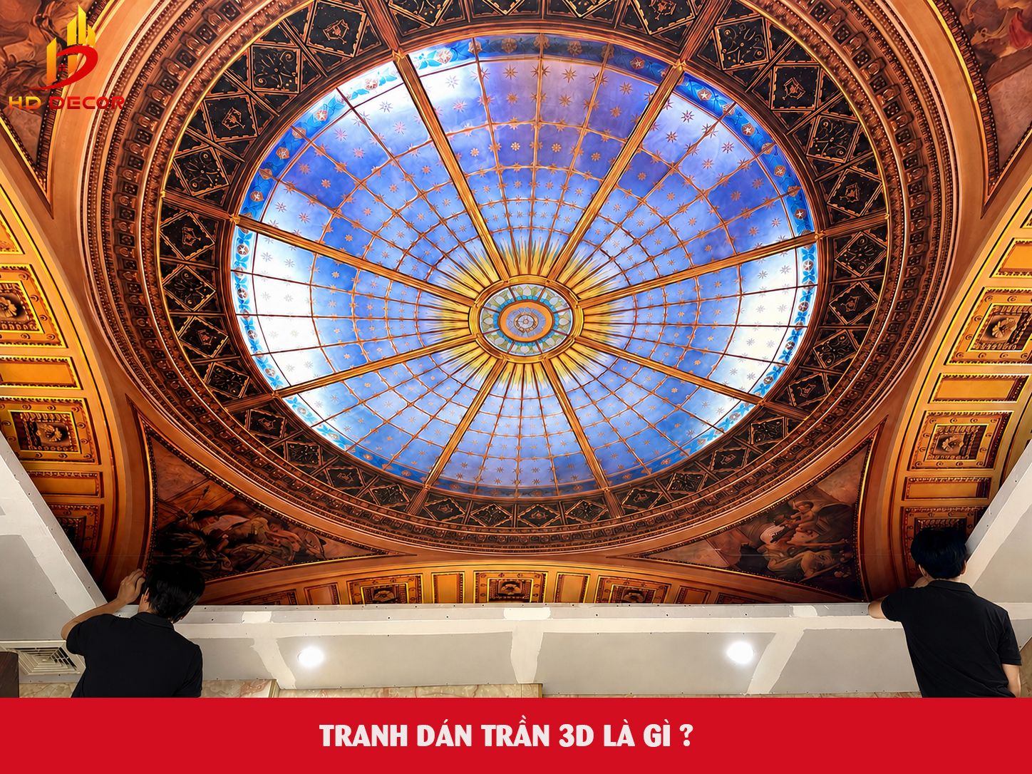 thi công tranh dán trần là gì ?