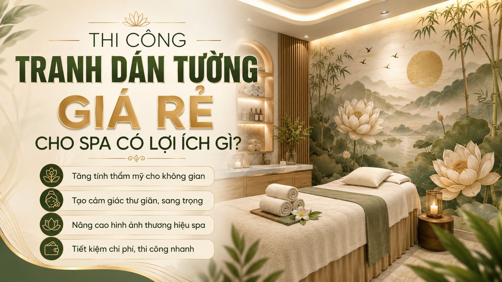 thi công tranh dán tường spa có lợi ích gì ?