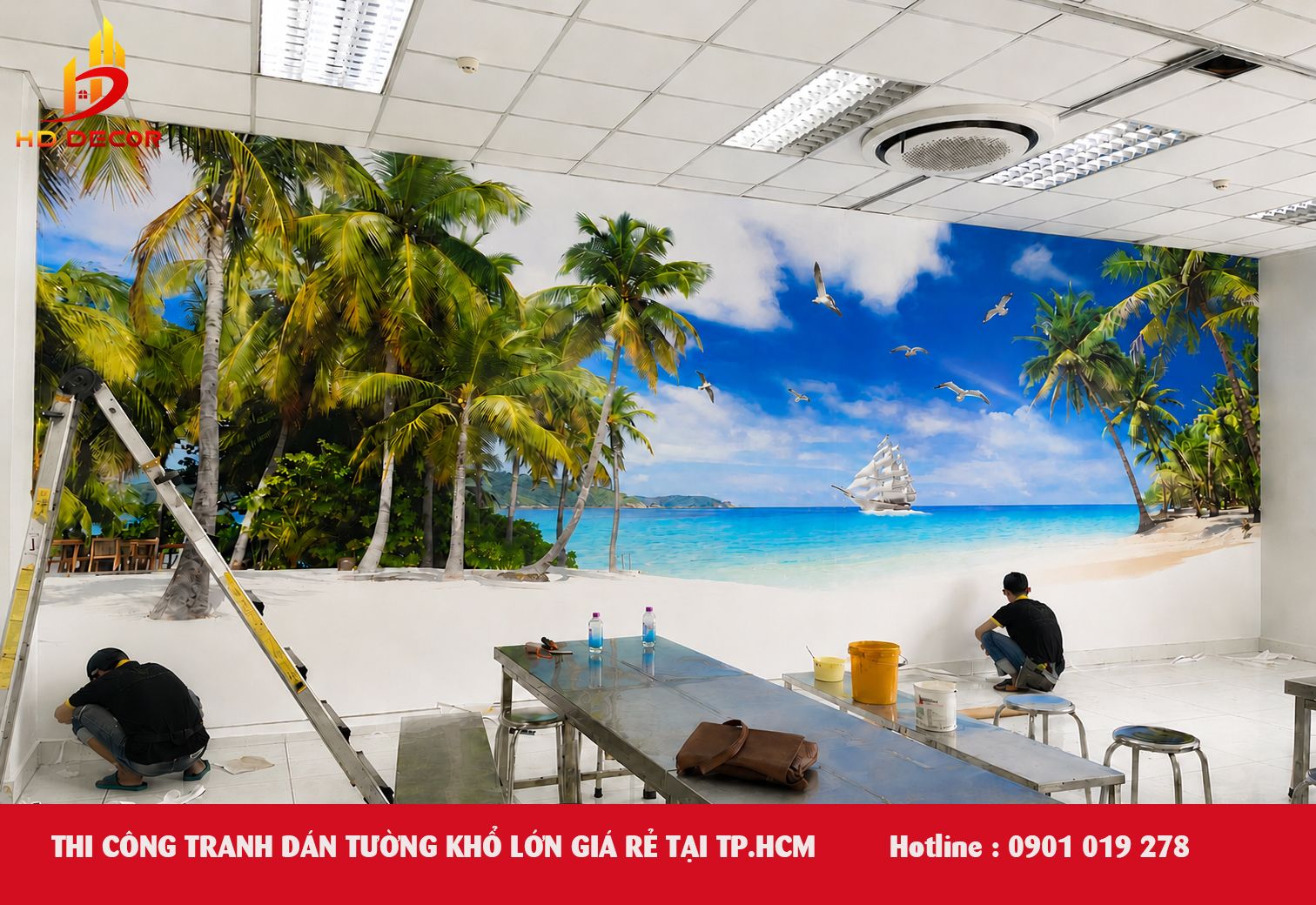 thi công tranh dán tường giá rẻ tại tp.hcm
