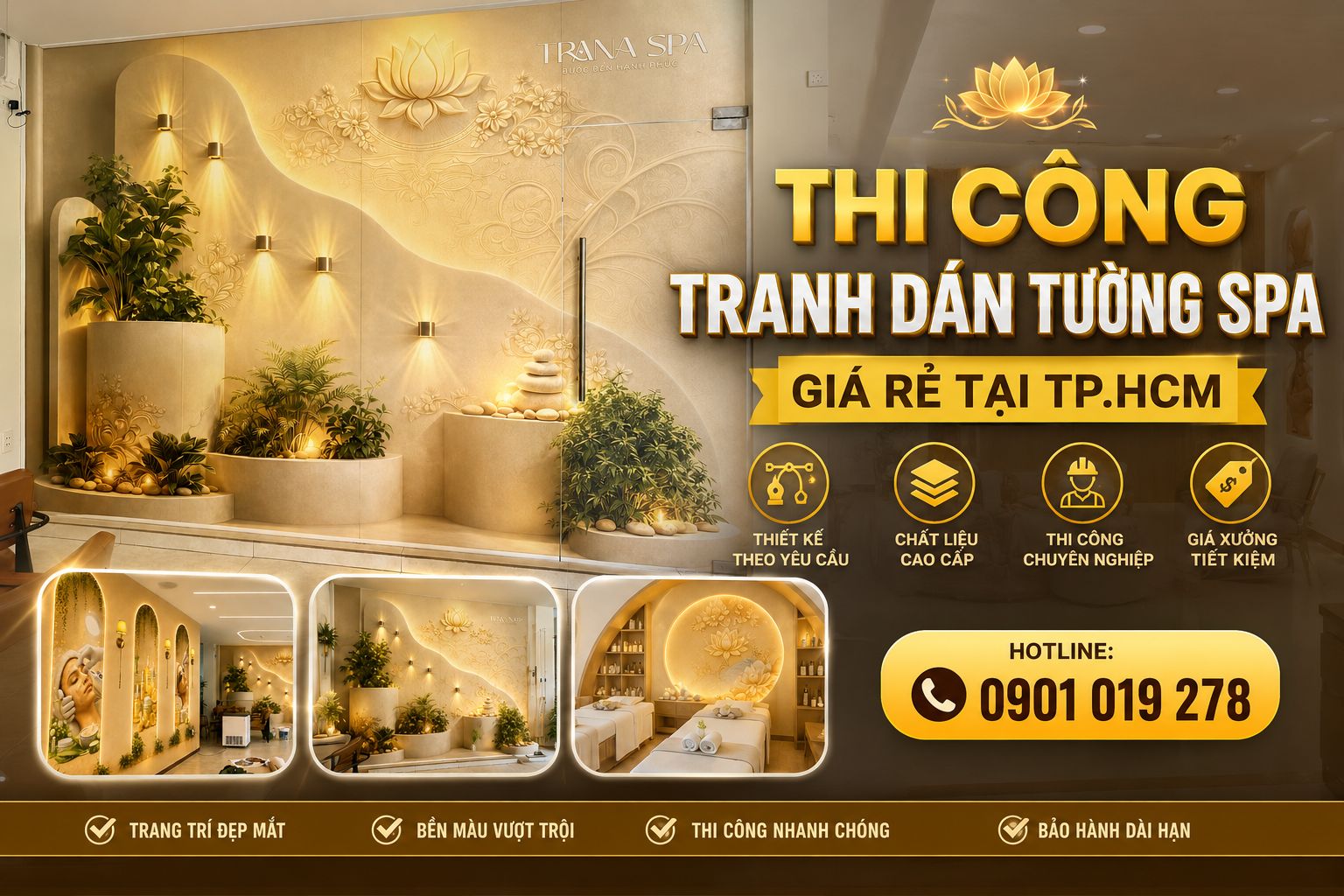 thi công tranh dán tường spa giá rẻ tại tp.hcm