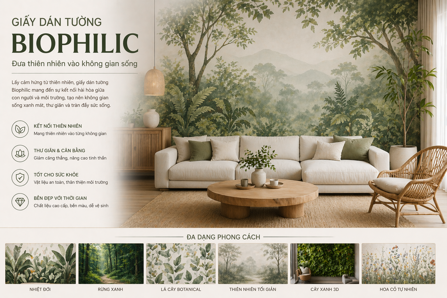 tổng hợp 30 mẫu giấy dán tường cho phòng khách 