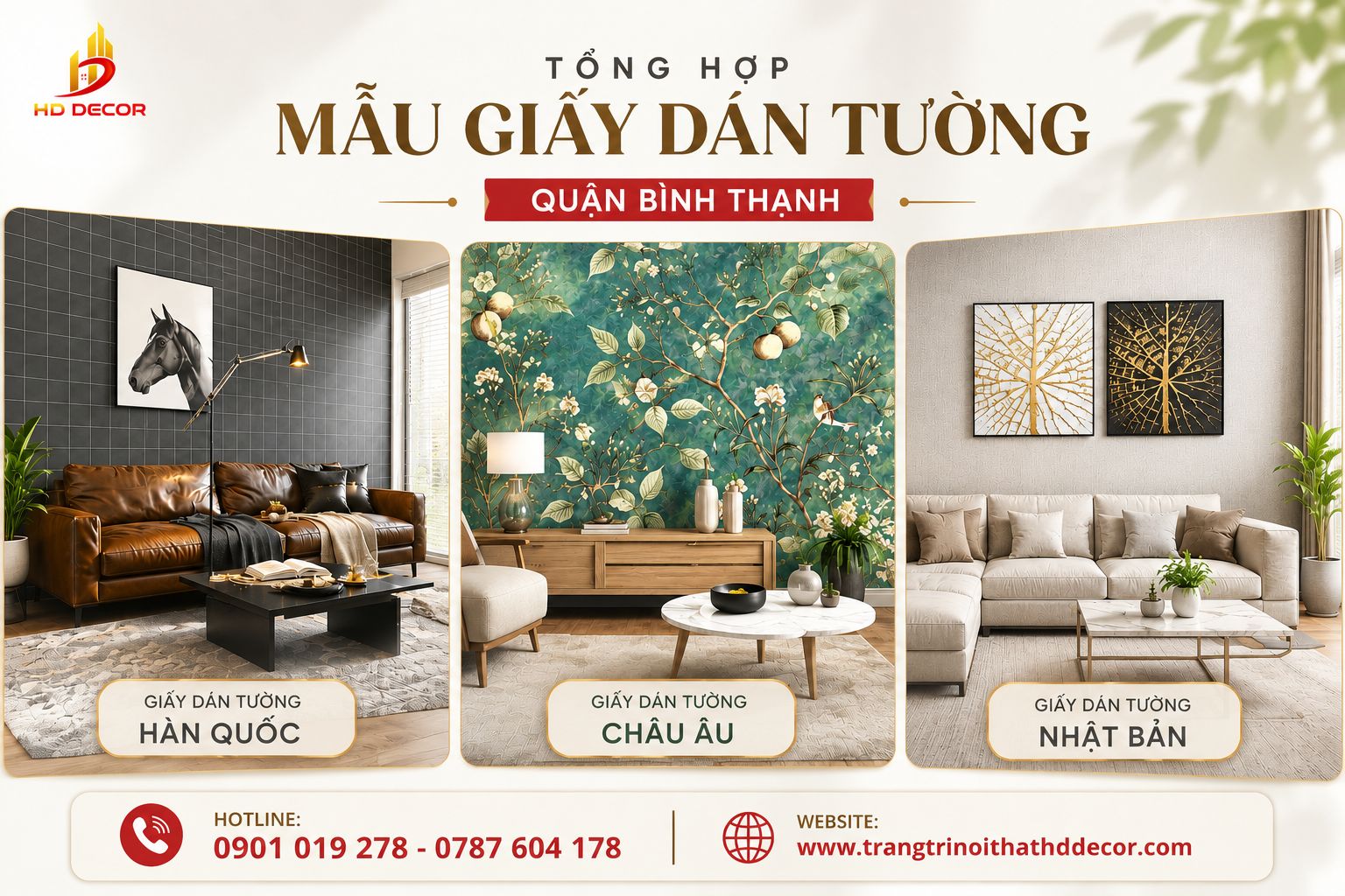 tổng hợp những mẫu giấy dán tường quận bình thạnh