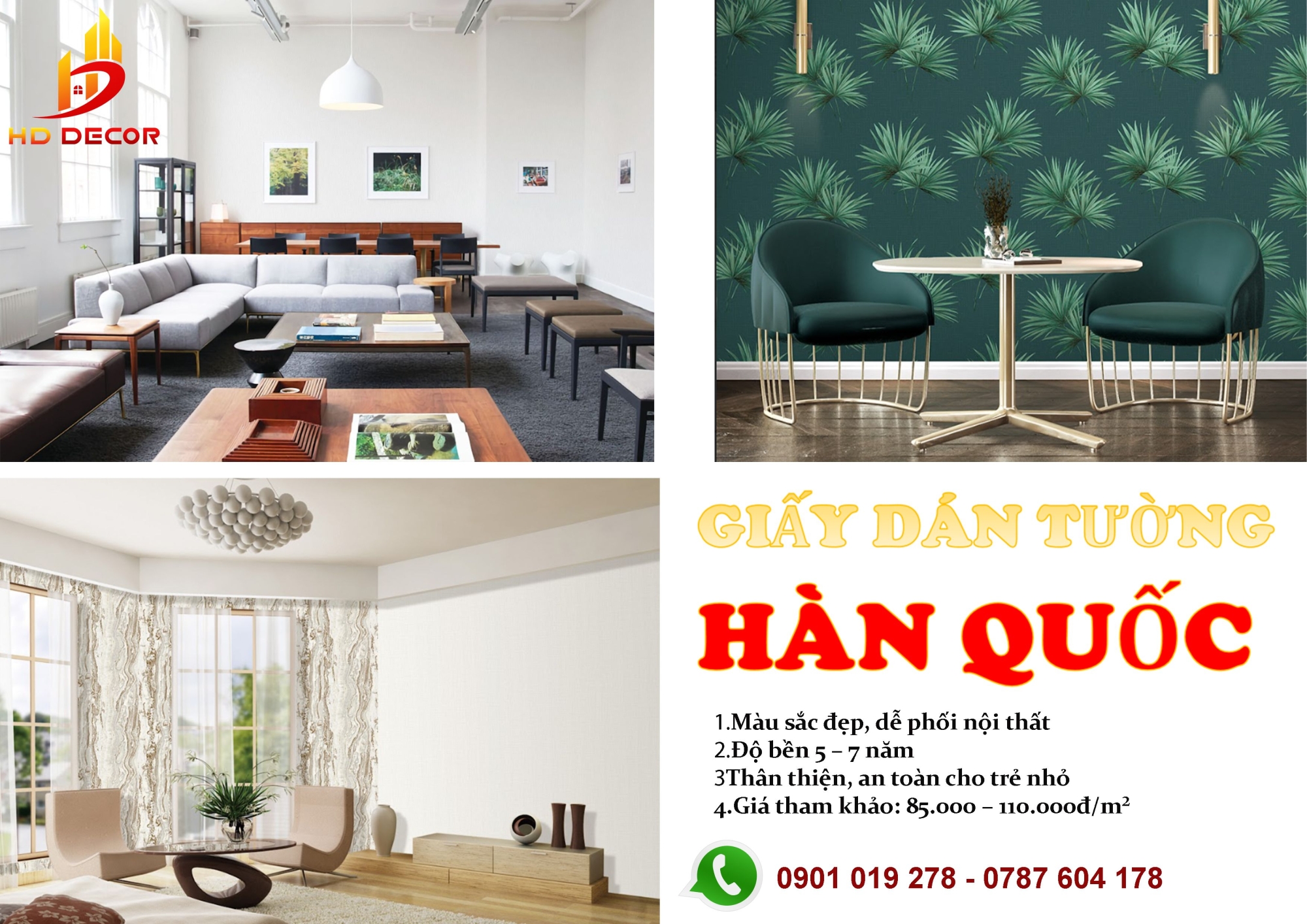 tổng hợp những mẫu giấy dán tường hàn quốc giá rẻ