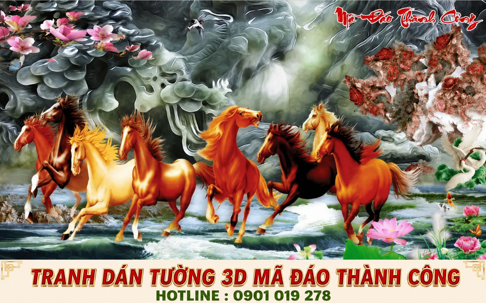 top + 40 mẫu tranh dán tường mã đáo thành công đẹp nhất hiện nay 