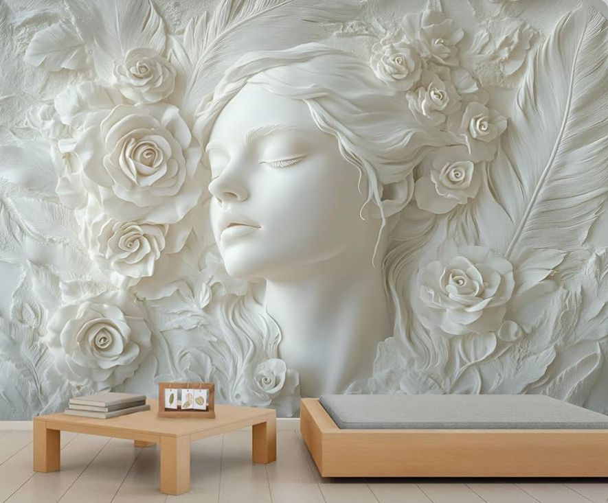 tranh dán tường 3D cổ điển - tân cổ điển hiện đại