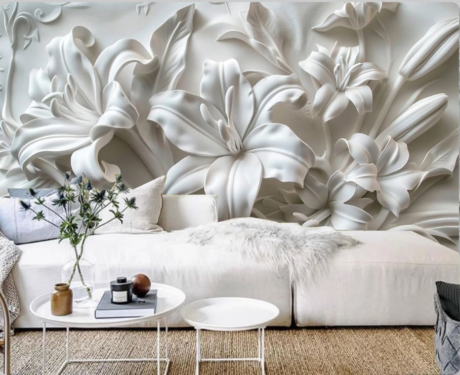 tranh dán tường 3D hoa văn cổ điển