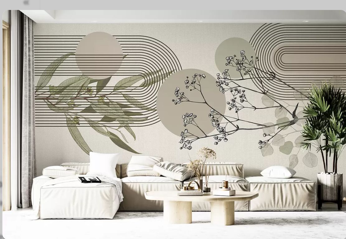 tranh dán tường 3d phong cách Modern Minimalism
