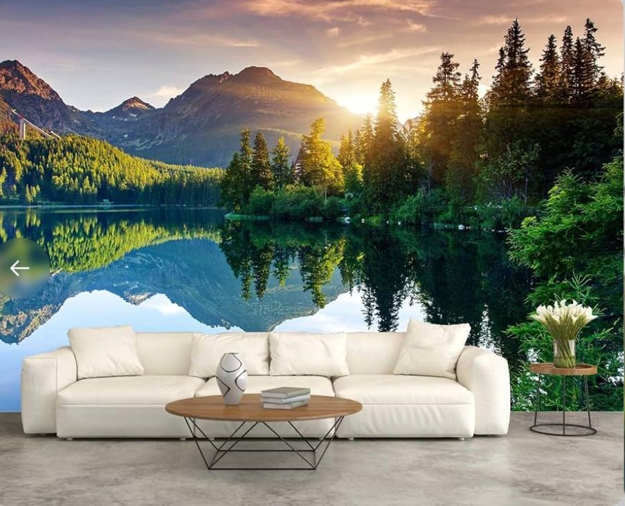 tranh dán tường 3D phong cảnh thiên nhiên 