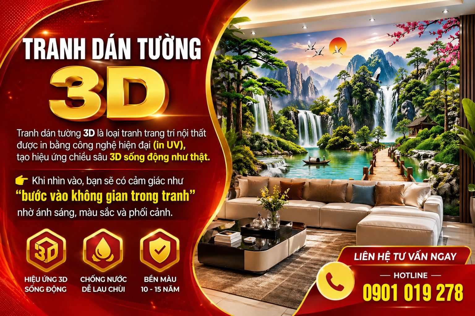 TRANH DÁN TƯỜNG 3D