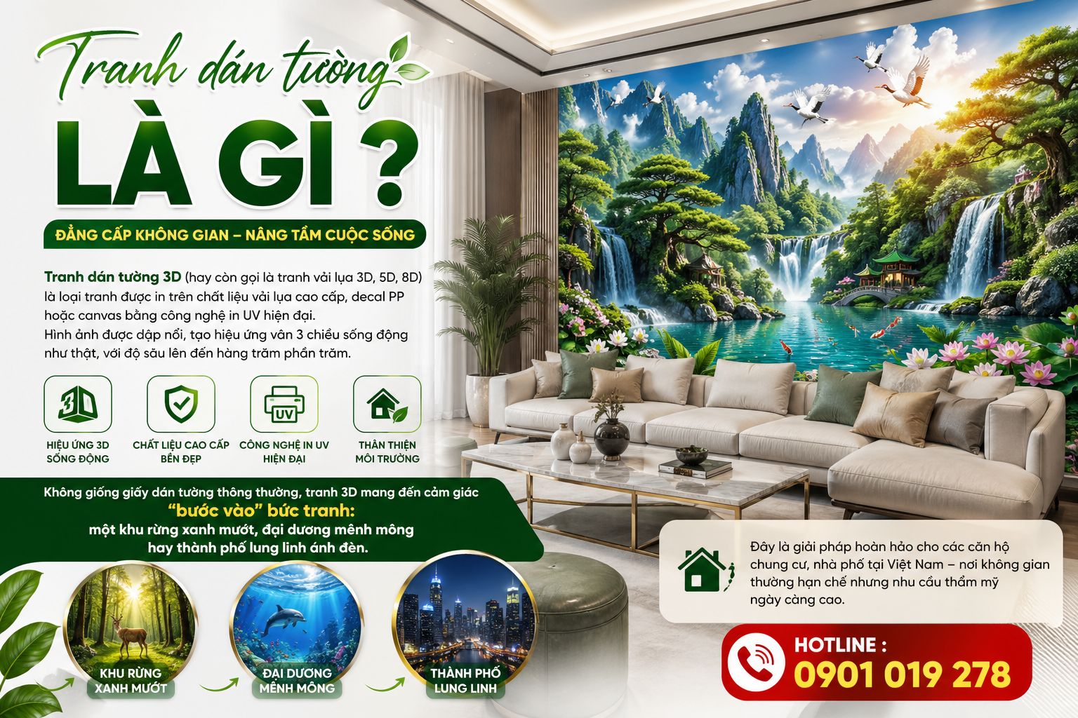 tranh dán tường 3d là gì ?
