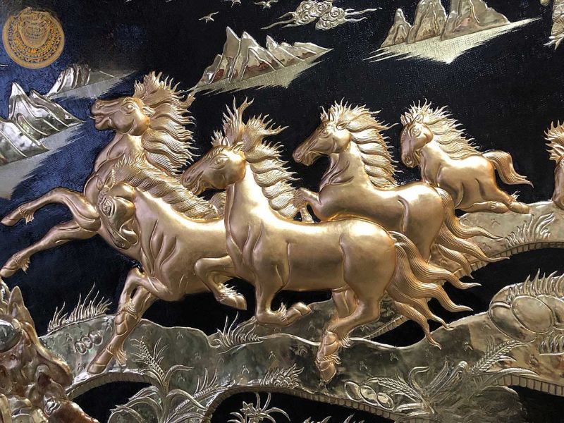 tranh dán tường mã đáo thành công 