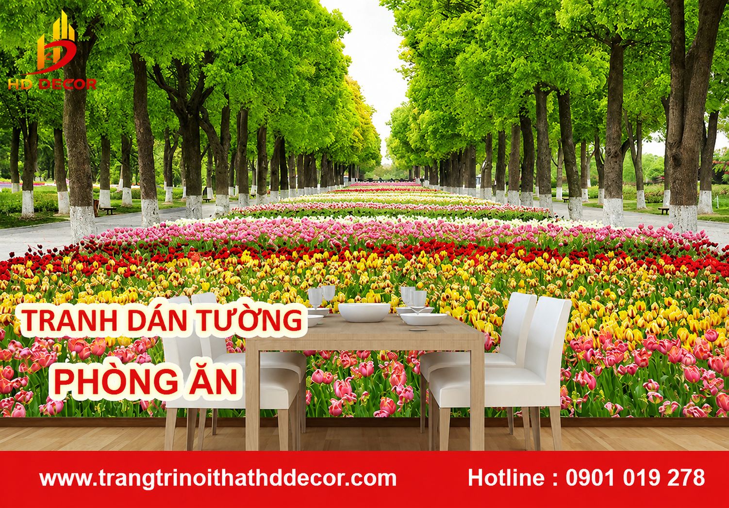 tranh dán tường phòng ăn 