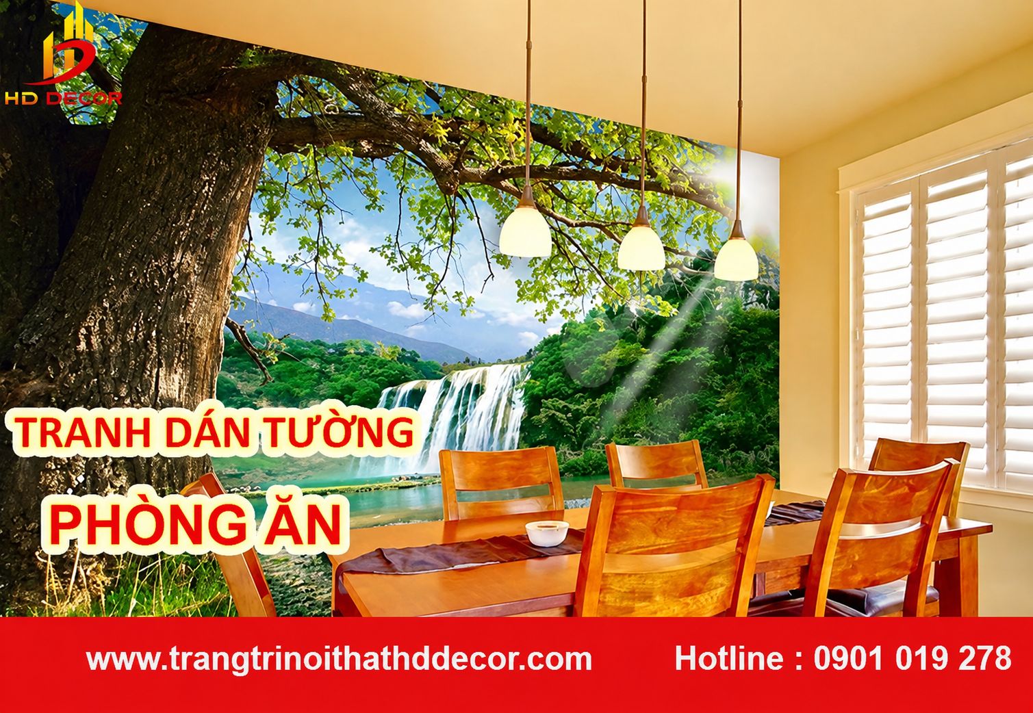 tranh dán tường phòng ăn 